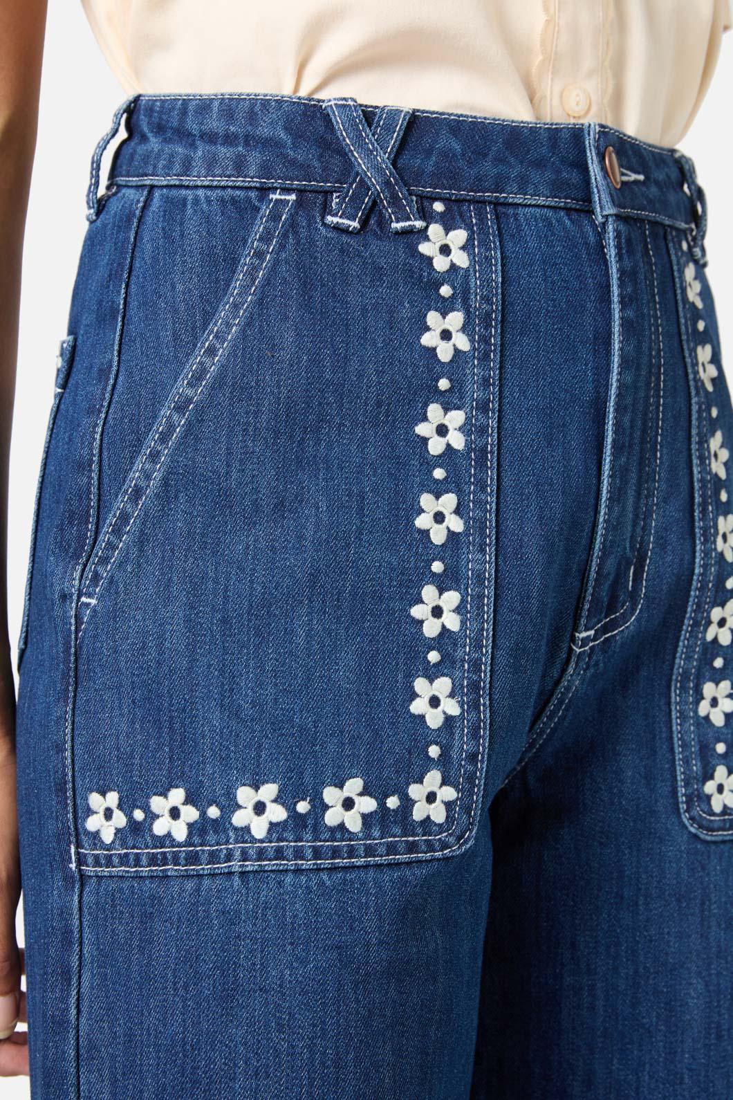 Meg Daisy Embroidered Jean - Image 2