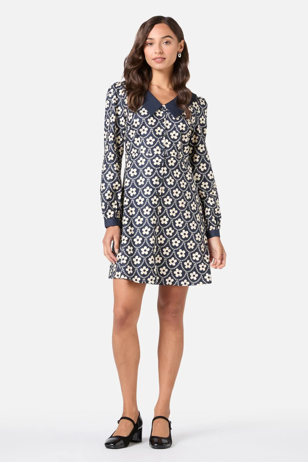 Megan Cute Collar Mini Dress - Image 7