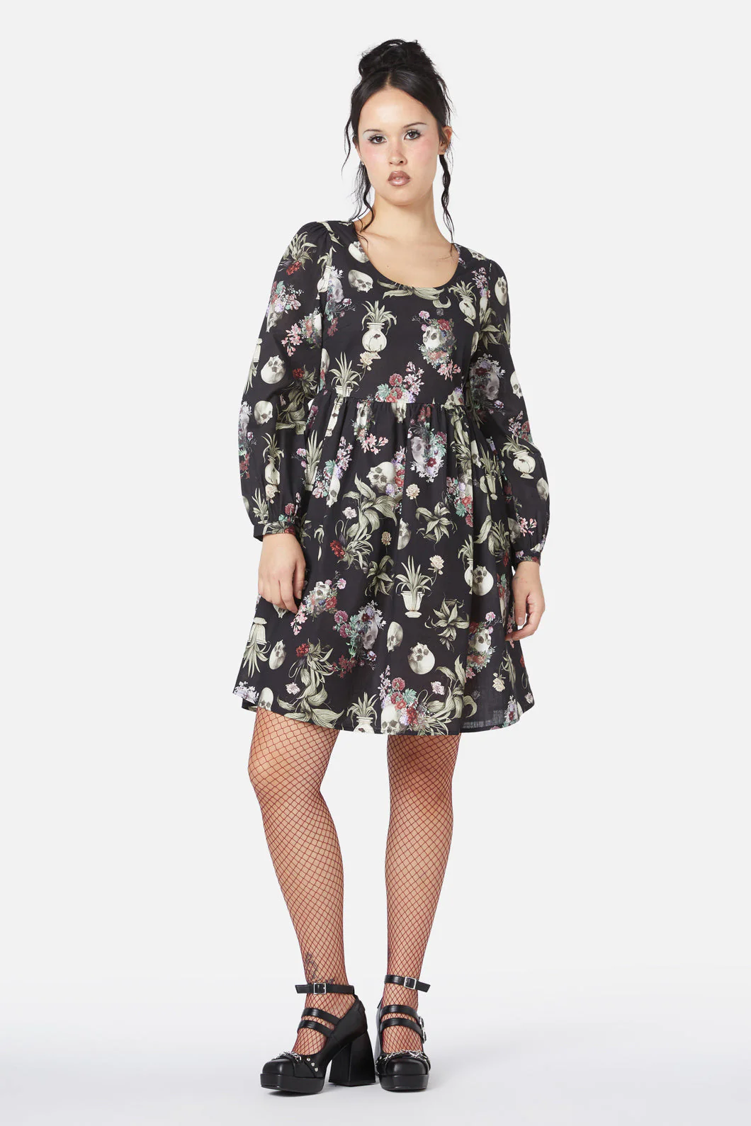 Memento Mori Printed Dress - Image 3