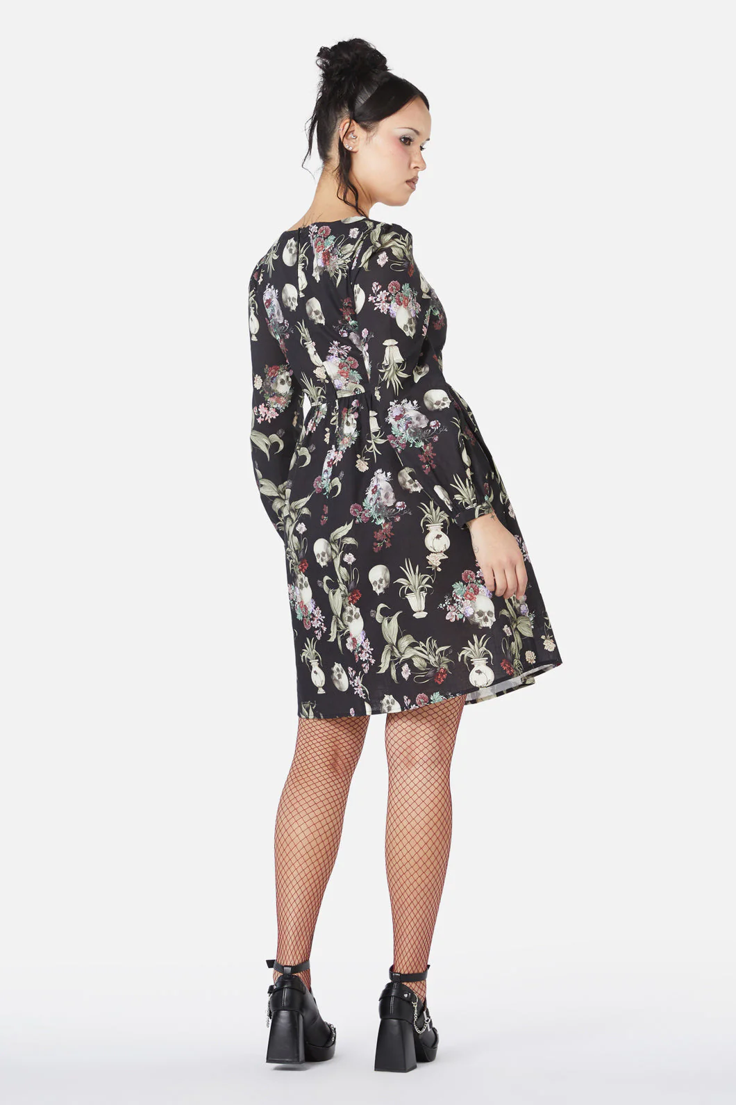 Memento Mori Printed Dress - Image 5