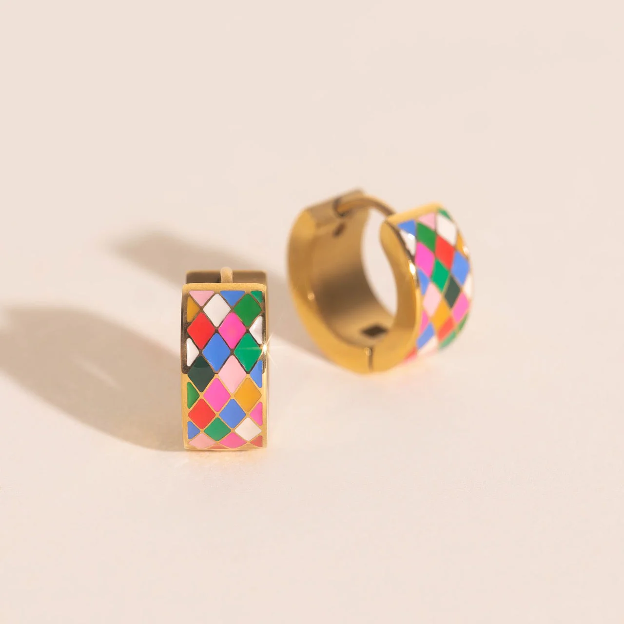 Merry & Bright Super Chunky Huggie Hoop Earrings - Image 3