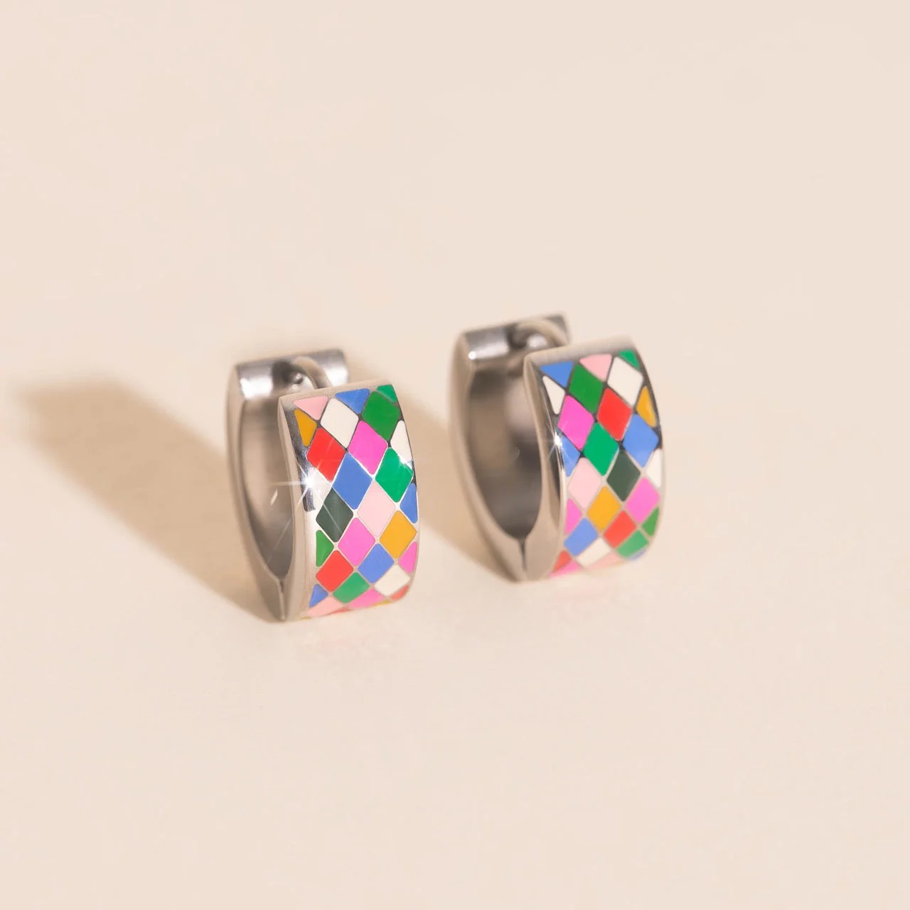 Merry & Bright Super Chunky Huggie Hoop Earrings - Image 4