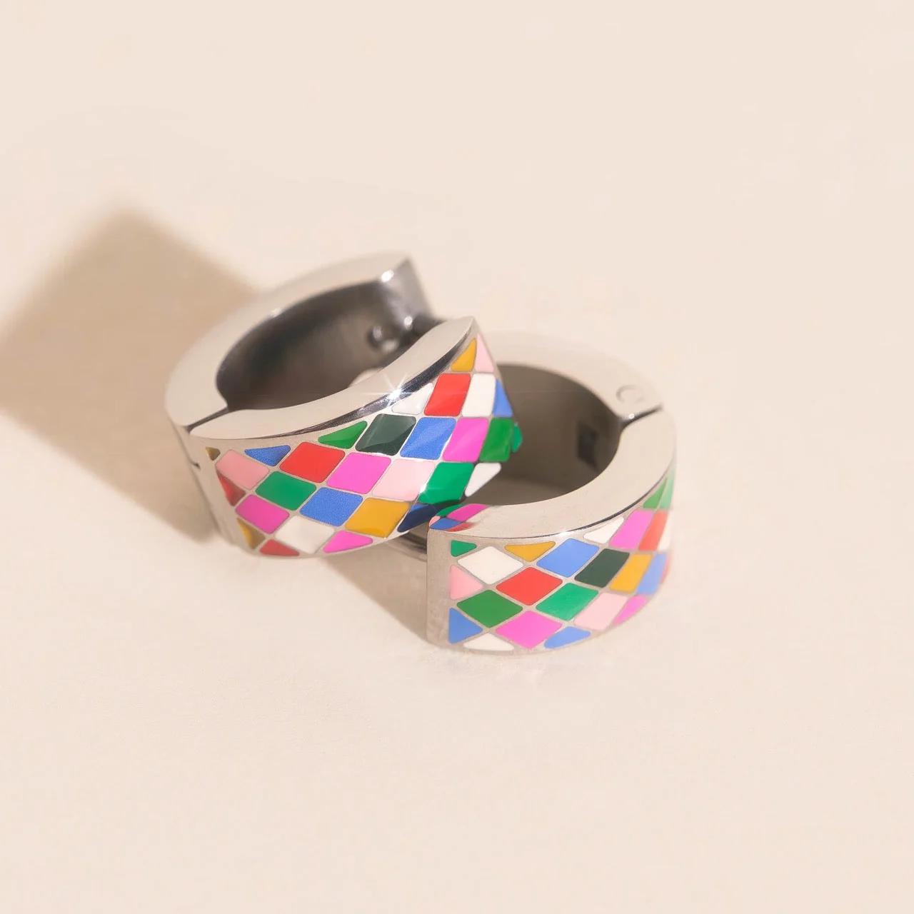 Merry & Bright Super Chunky Huggie Hoop Earrings - Image 5