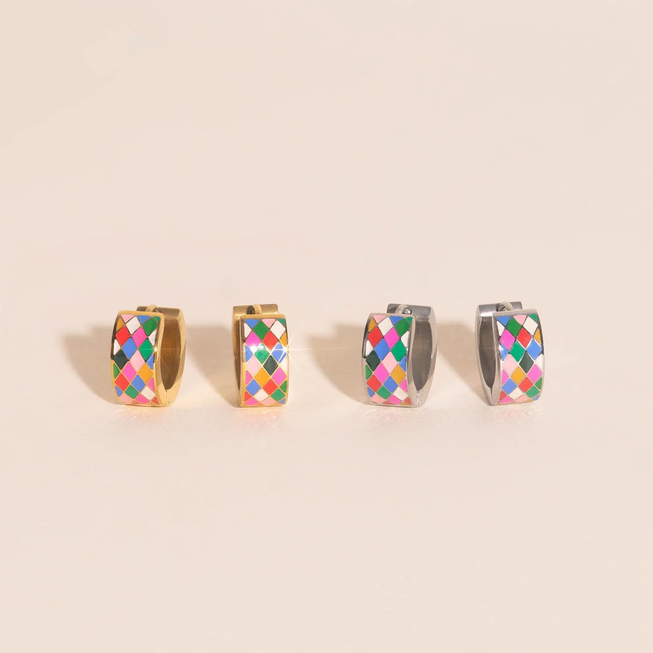 Merry & Bright Super Chunky Huggie Hoop Earrings - Image 6