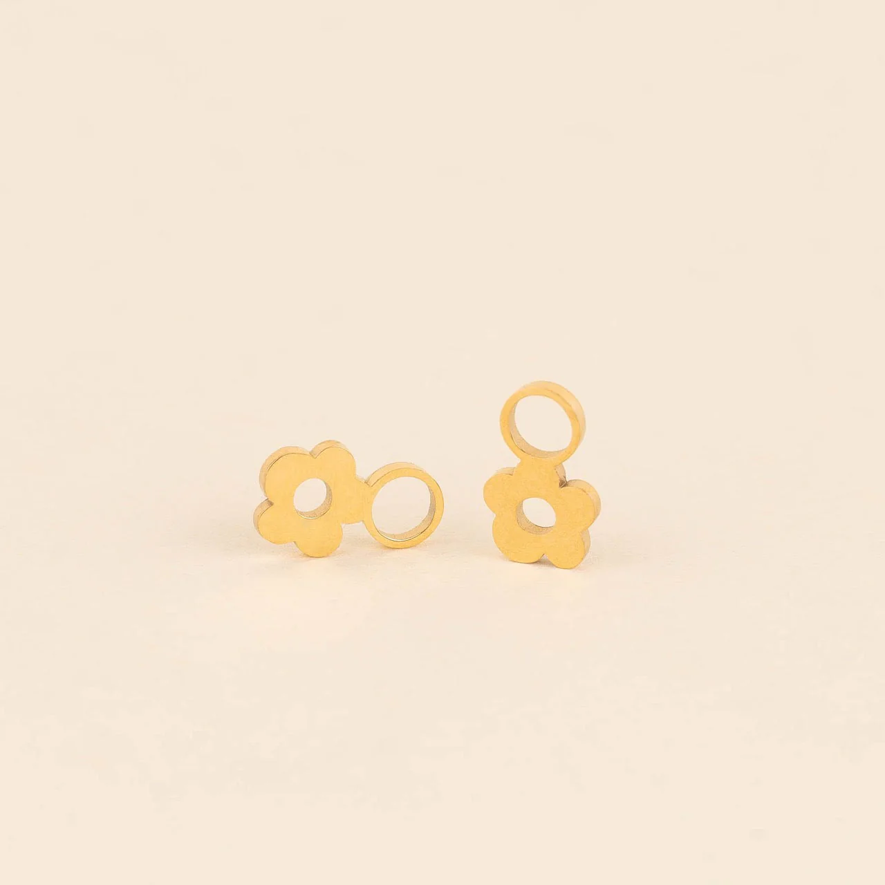 Mini Flower Huggie Hoop Charms - Image 3