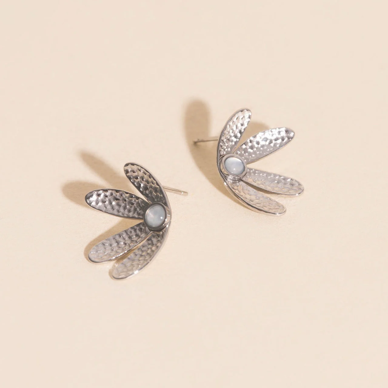 Mini Half Bloomed Stud Earrings - Image 6