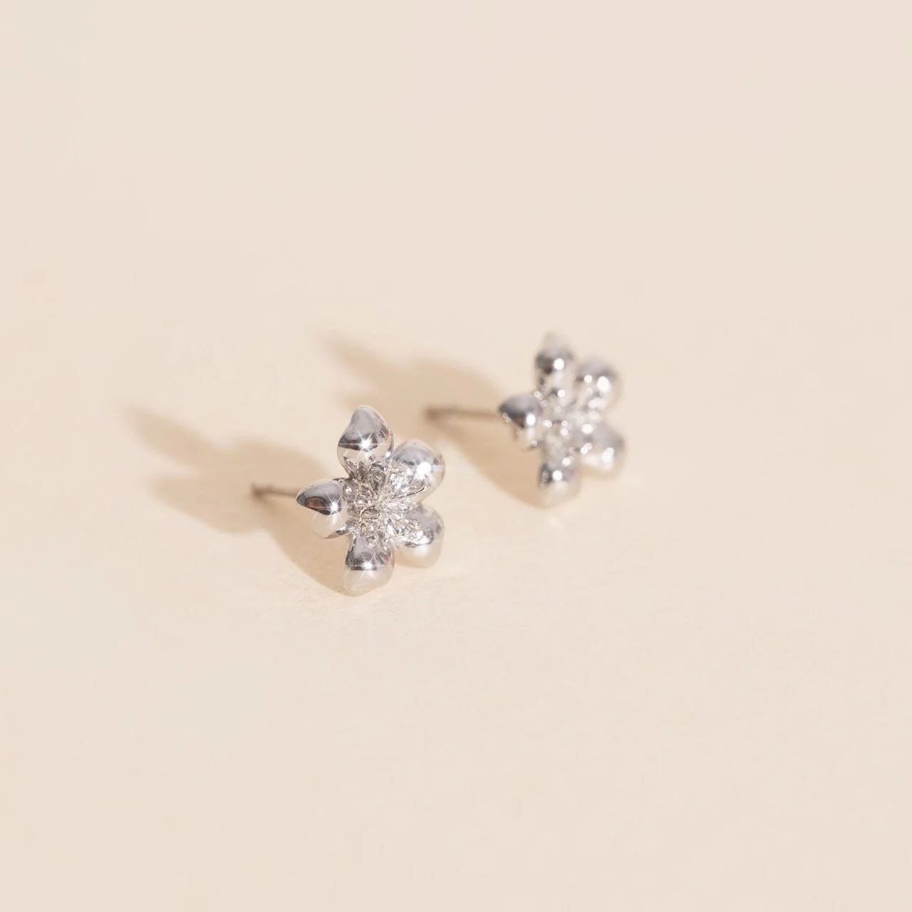 Mini Hibiscus Stud Earrings - Image 3