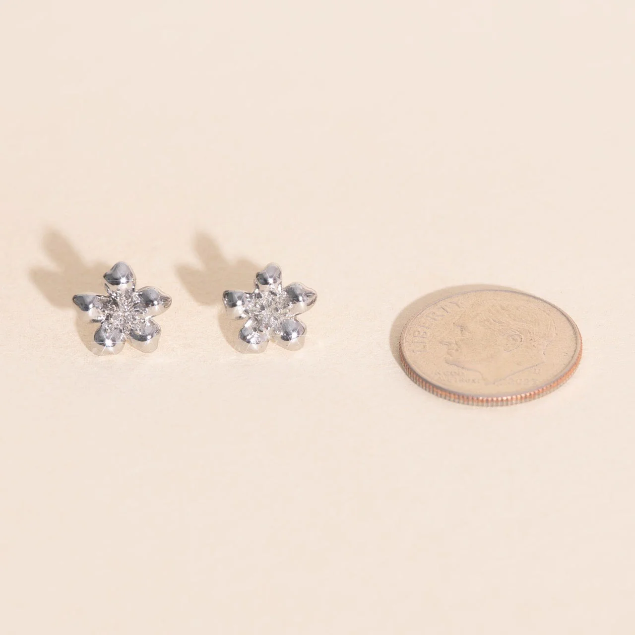 Mini Hibiscus Stud Earrings - Image 4