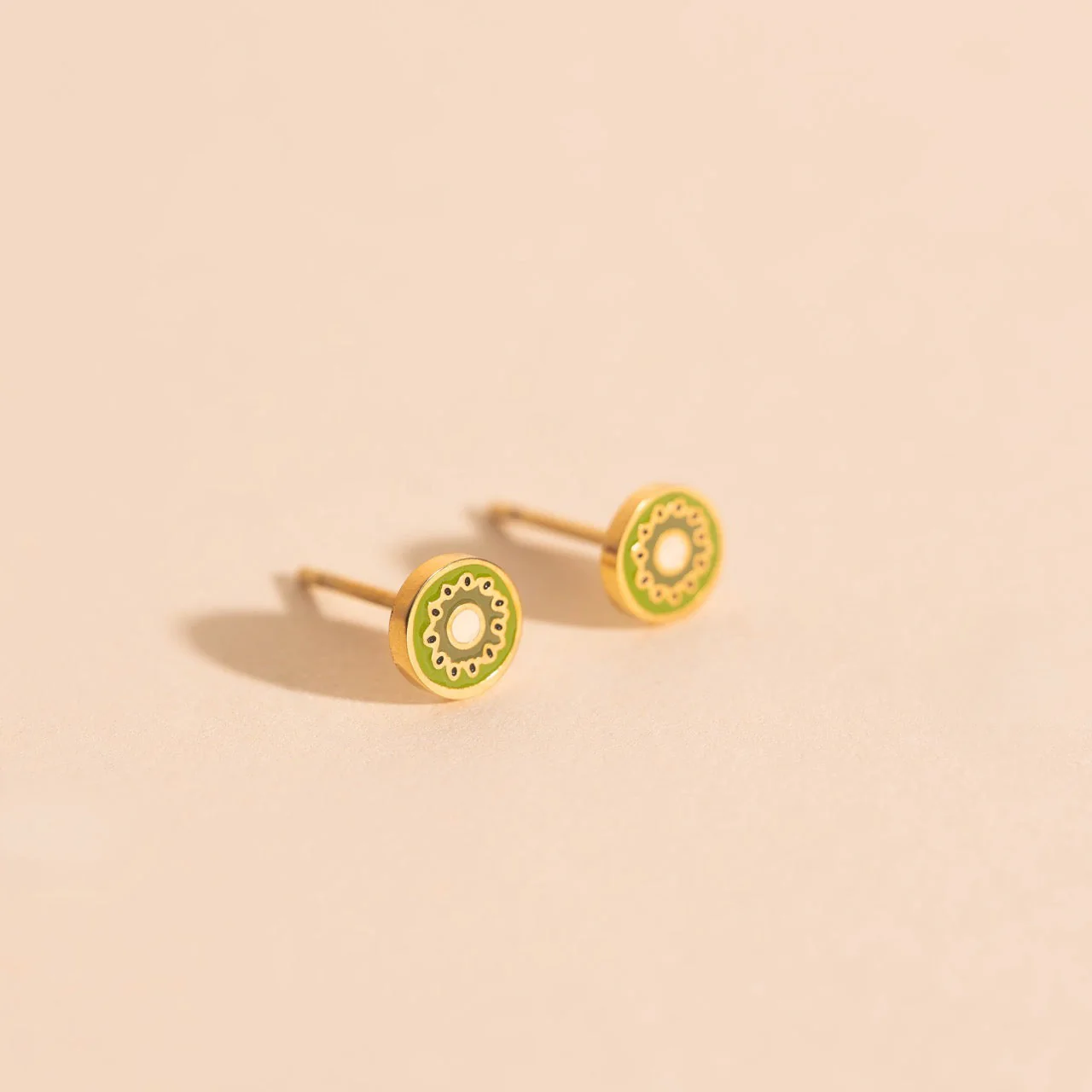 Mini Kiwi Stud Earrings - Image 2