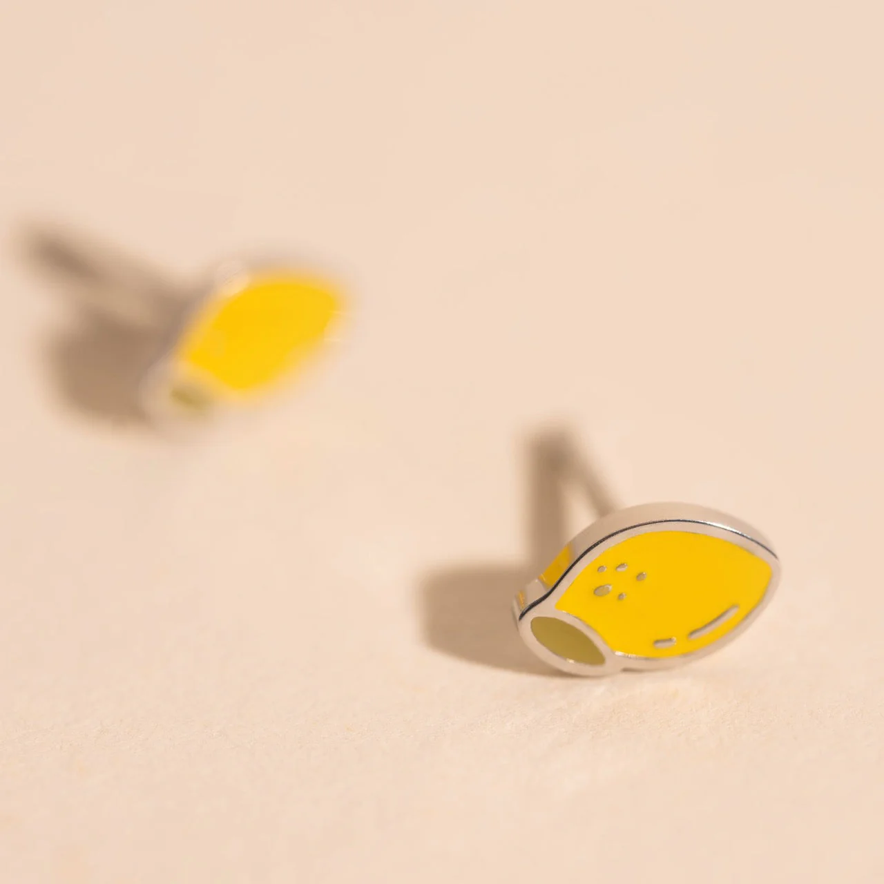 Mini Lemon Stud Earrings - Image 2