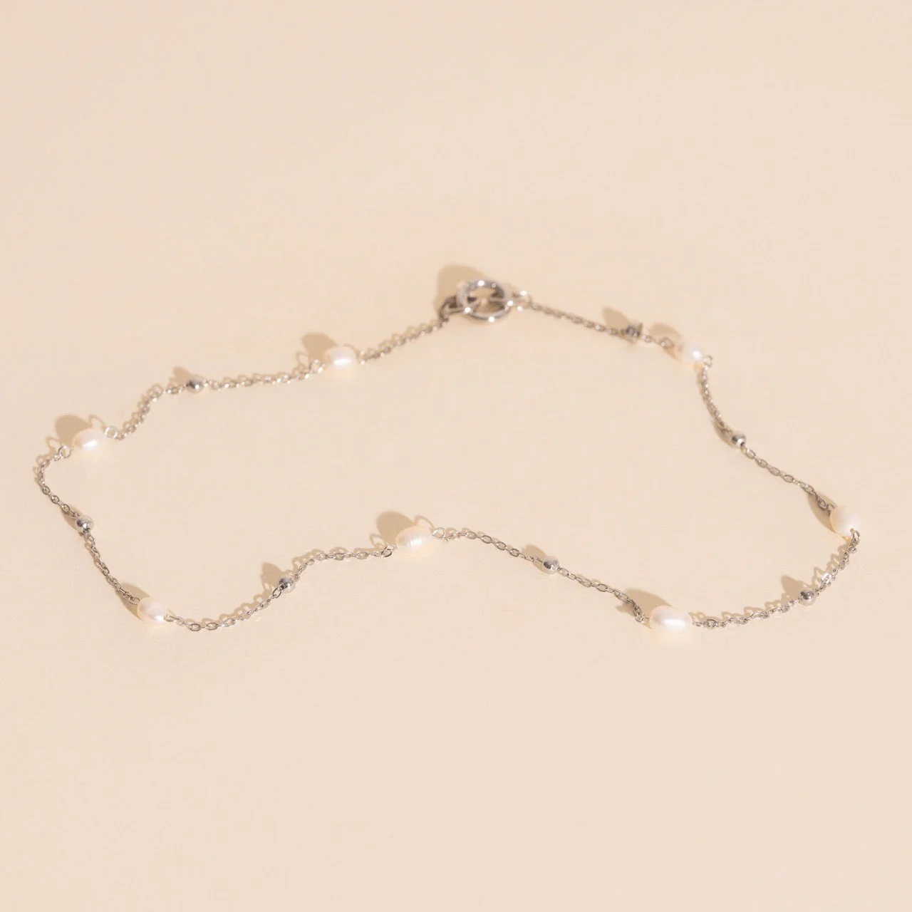 Mini Pearl Chain Necklace (18") - Image 6