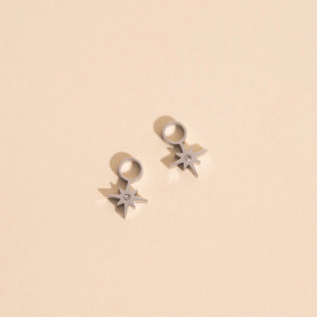 Mini Starburst Huggie Hoop Charms - Image 2