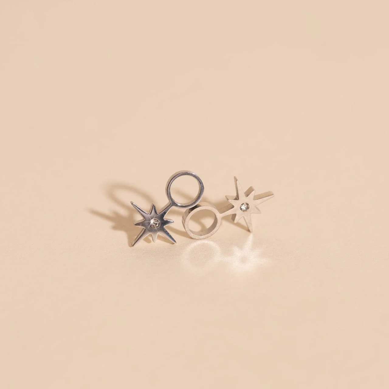 Mini Starburst Huggie Hoop Charms - Image 3