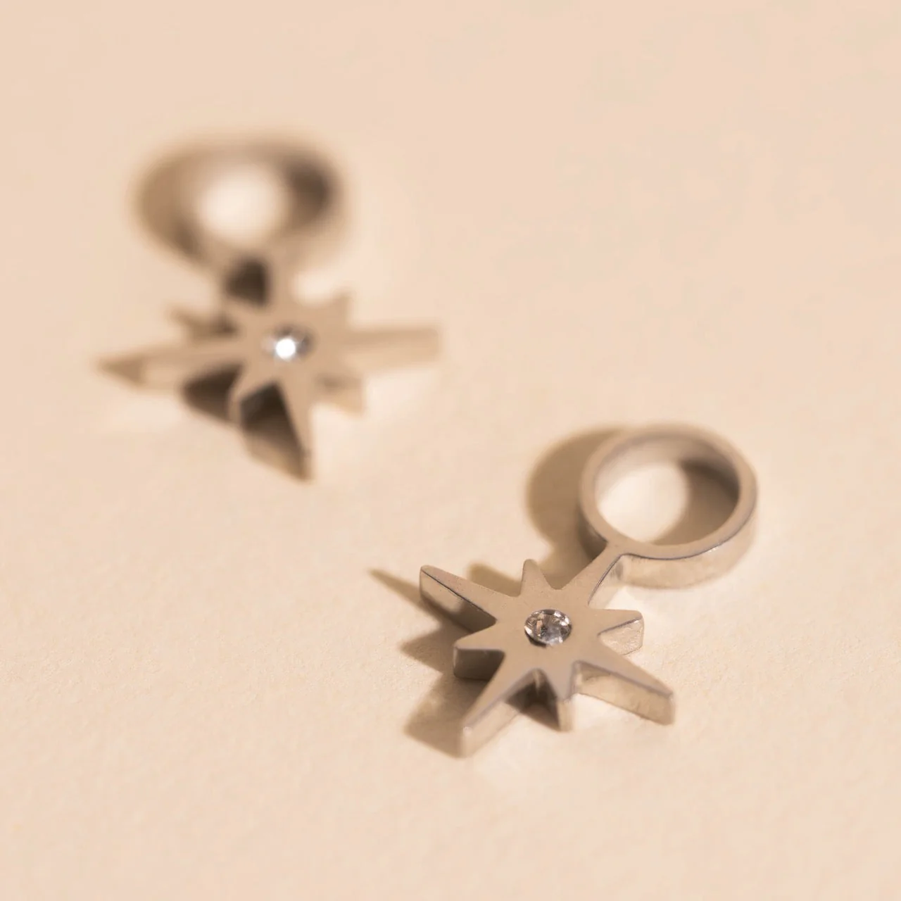 Mini Starburst Huggie Hoop Charms - Image 4