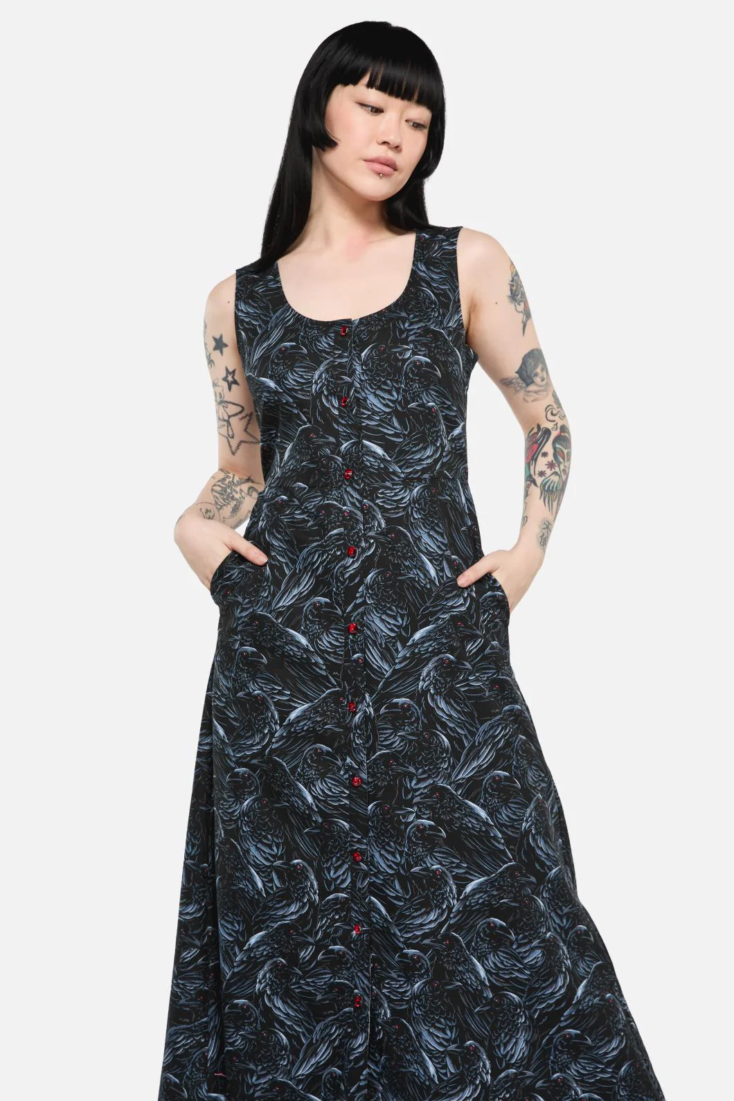Murder Of Crows Midi Dress - Image 3