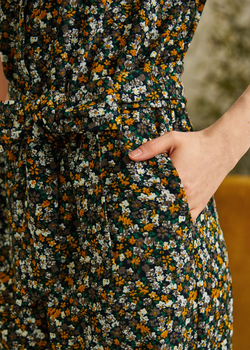 Mushroom About Town Jumpsuit - Ditsy Floral Edition - Image 2