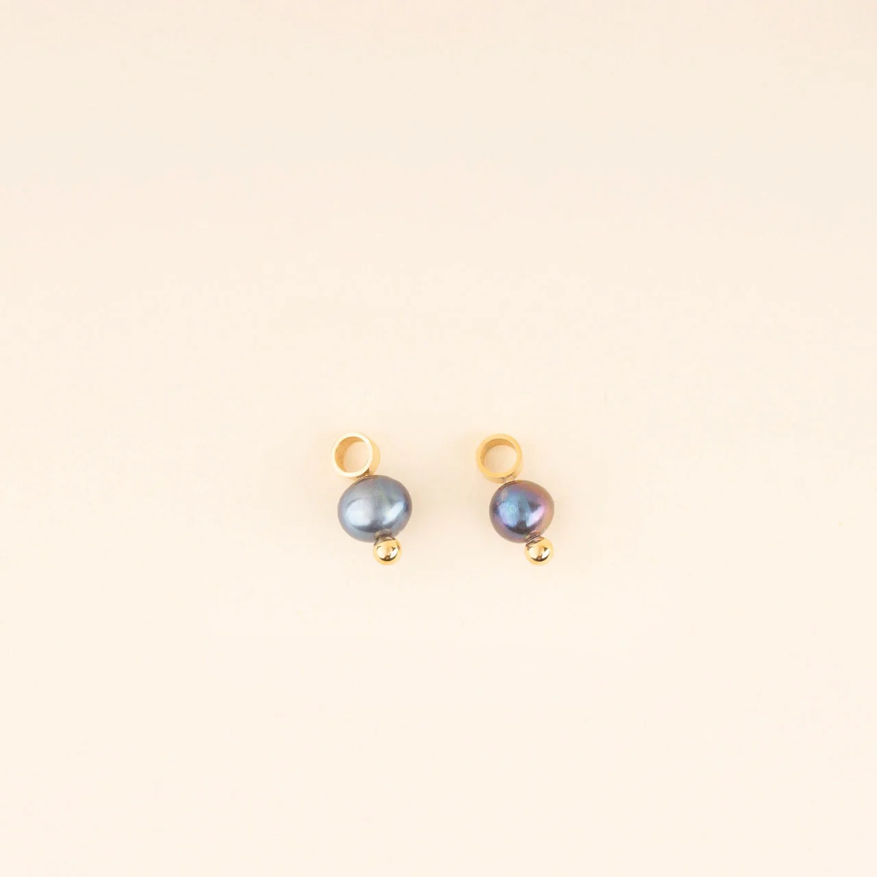 Natural Pearl Huggie Hoop Charms - Image 7