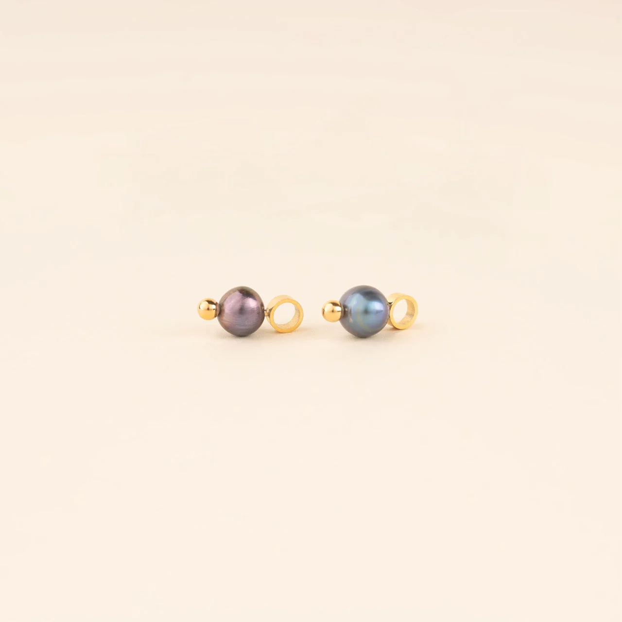 Natural Pearl Huggie Hoop Charms - Image 8