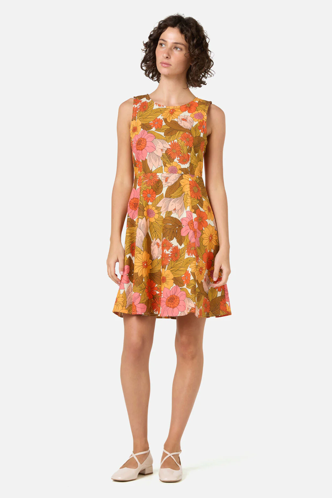 Nellie 70's Floral Mini Dress - Image 3