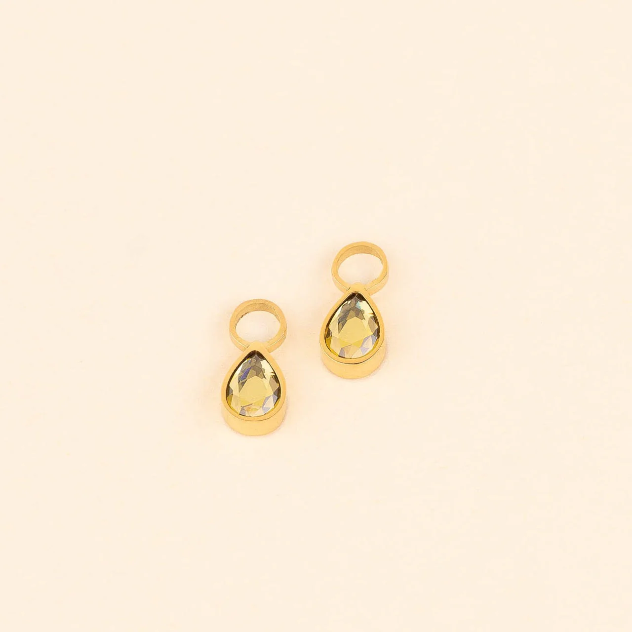 November Birthstone Huggie Hoop Charms