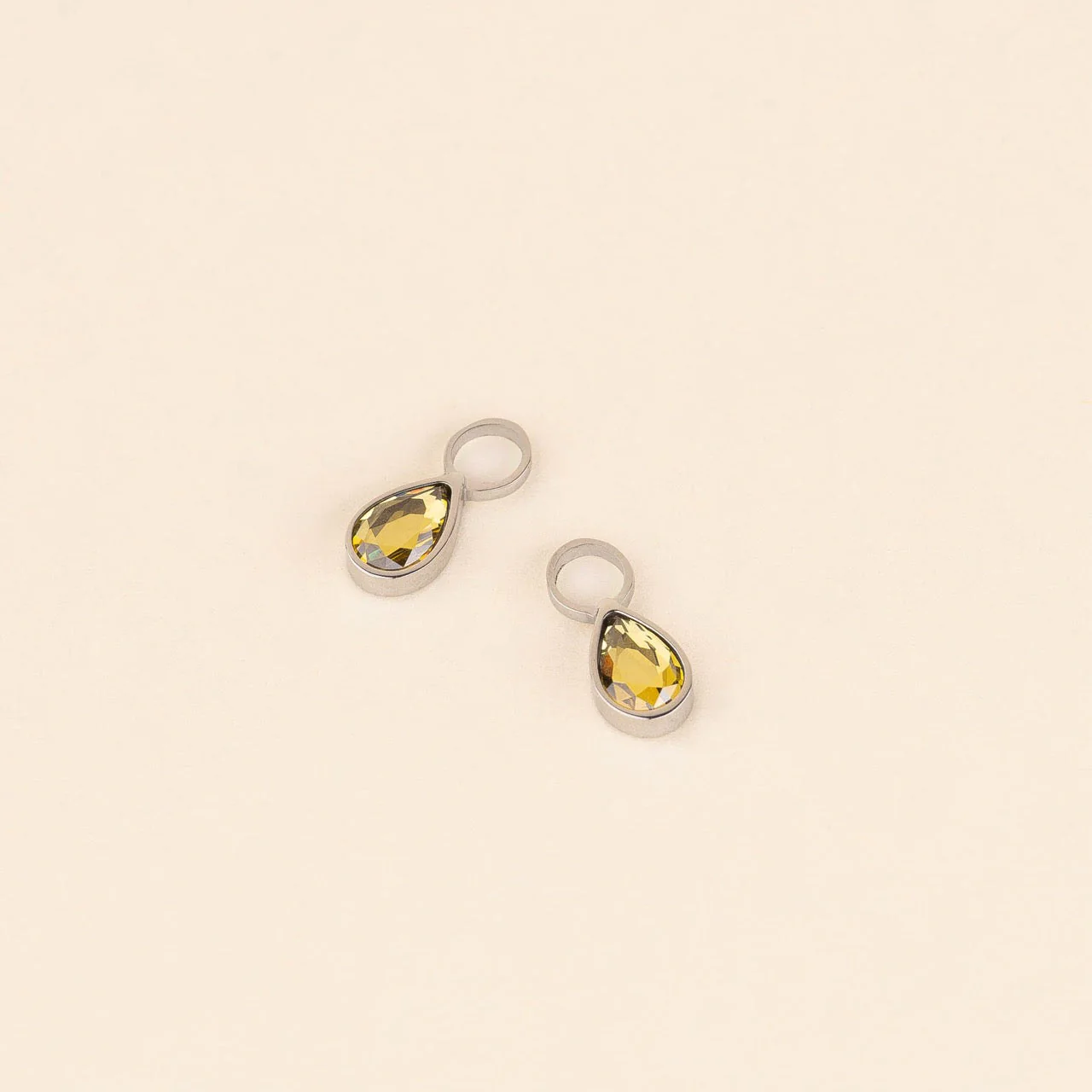 November Birthstone Huggie Hoop Charms - Image 4