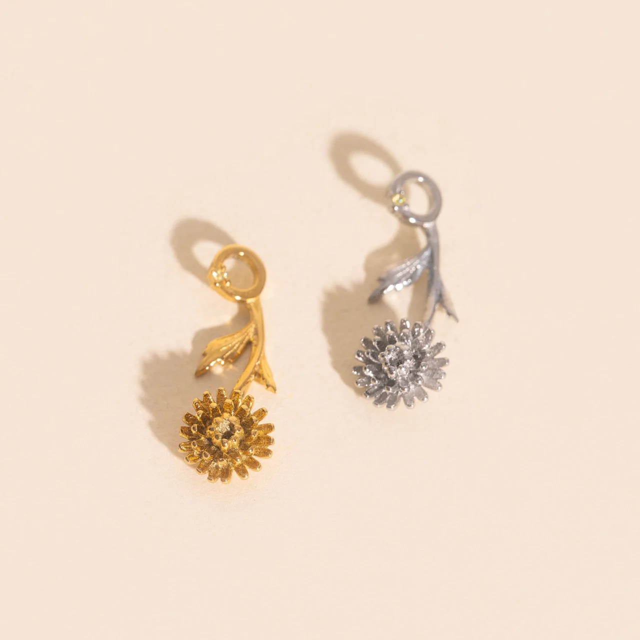 November Chrysanthemum Birth Flower Necklace Charm - Image 6