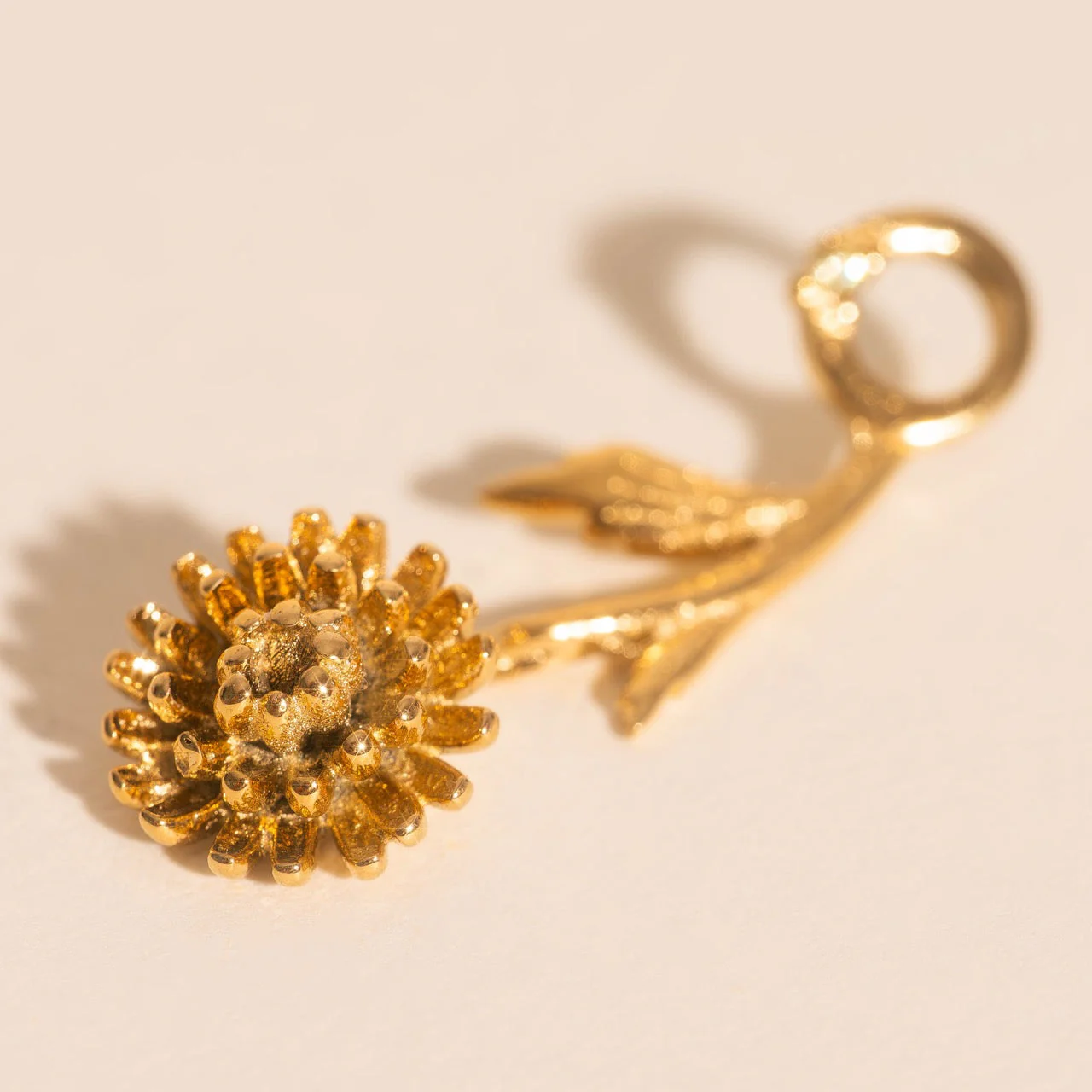 November Chrysanthemum Birth Flower Necklace Charm - Image 8