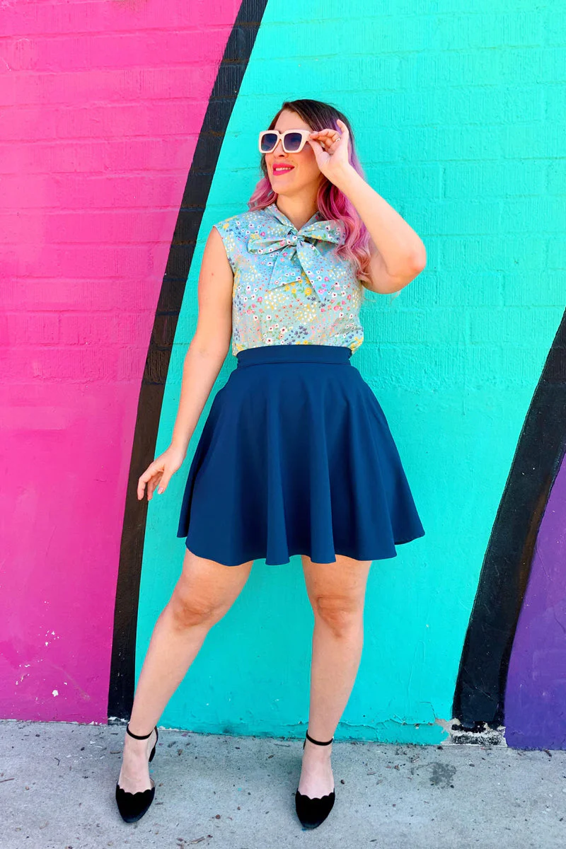 Ocean Blue Skater Skirt - Image 3