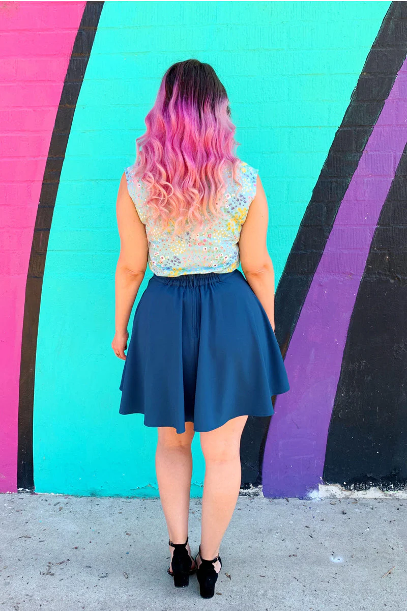 Ocean Blue Skater Skirt - Image 4