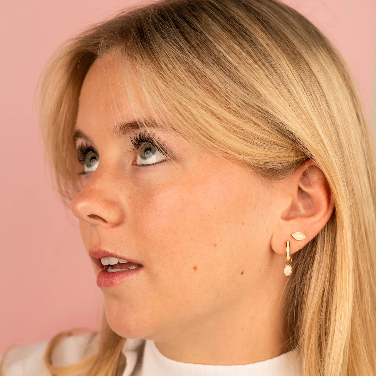 October Birthstone Stud Earrings - Image 2