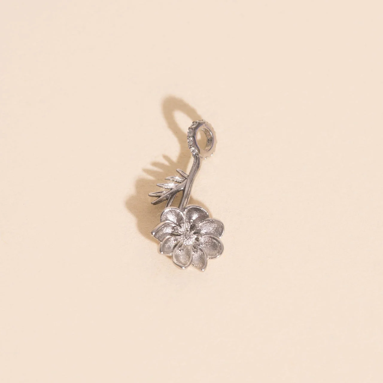 October Cosmos Birth Flower Necklace Charm