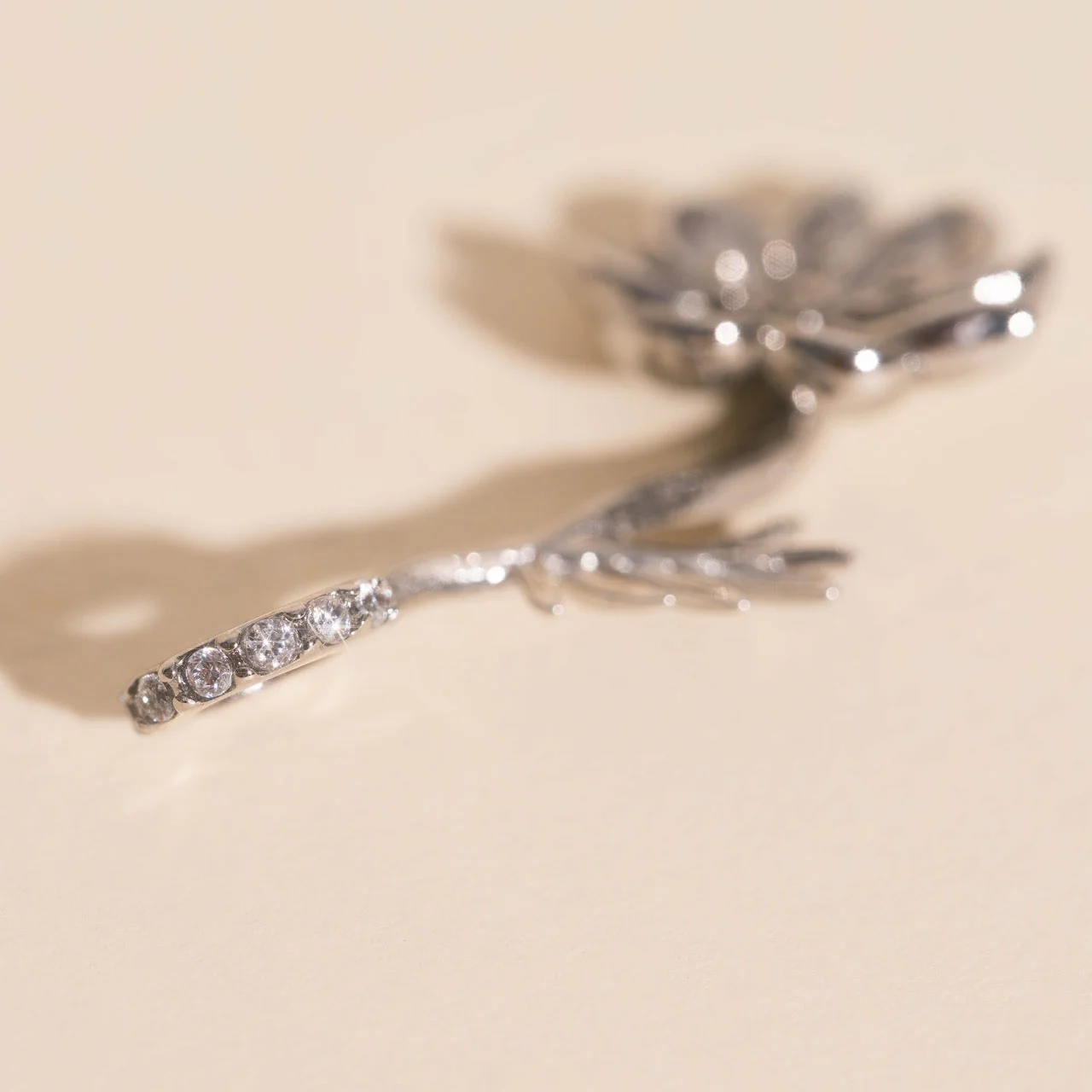 October Cosmos Birth Flower Necklace Charm - Image 6