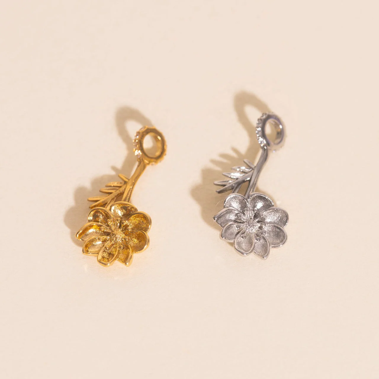 October Cosmos Birth Flower Necklace Charm - Image 8