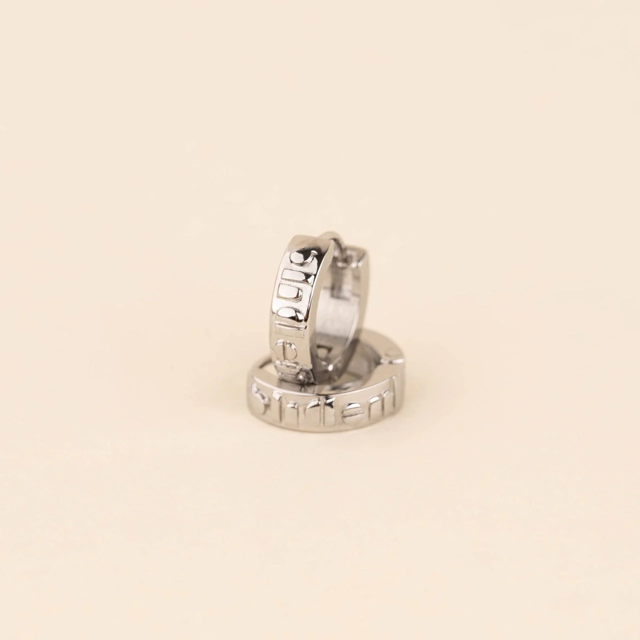 Oh Clem Chunky Huggie Hoop Earrings - Image 2