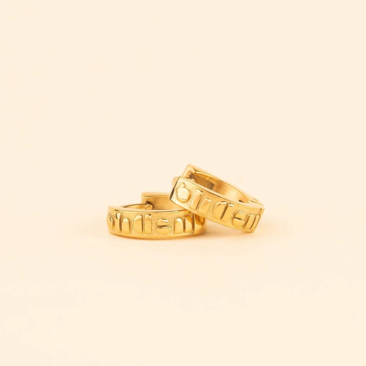 Oh Clem Chunky Huggie Hoop Earrings - Image 4