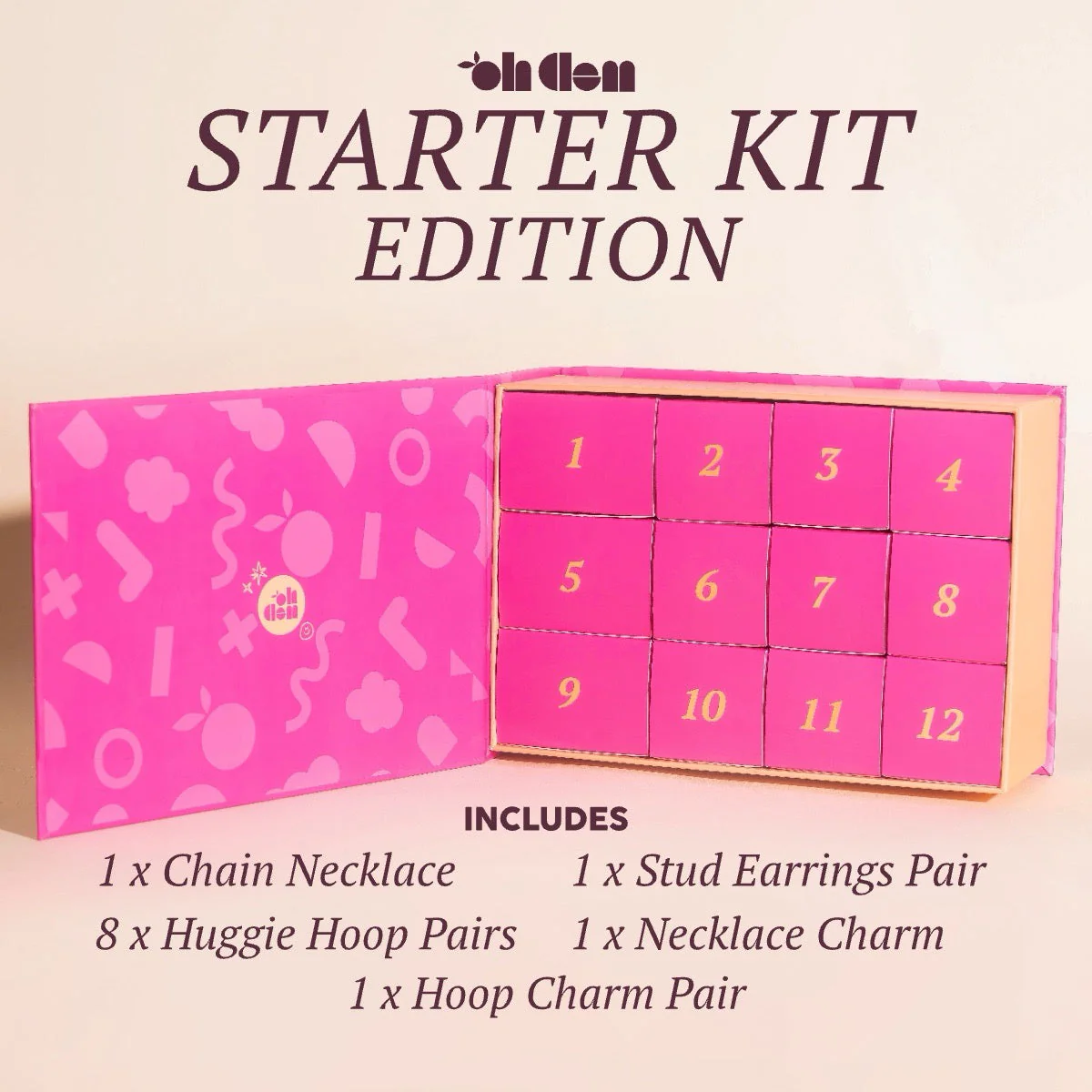 Oh Clem Starter Kit Jewelry Advent Calendar Box (12-piece) - Image 4