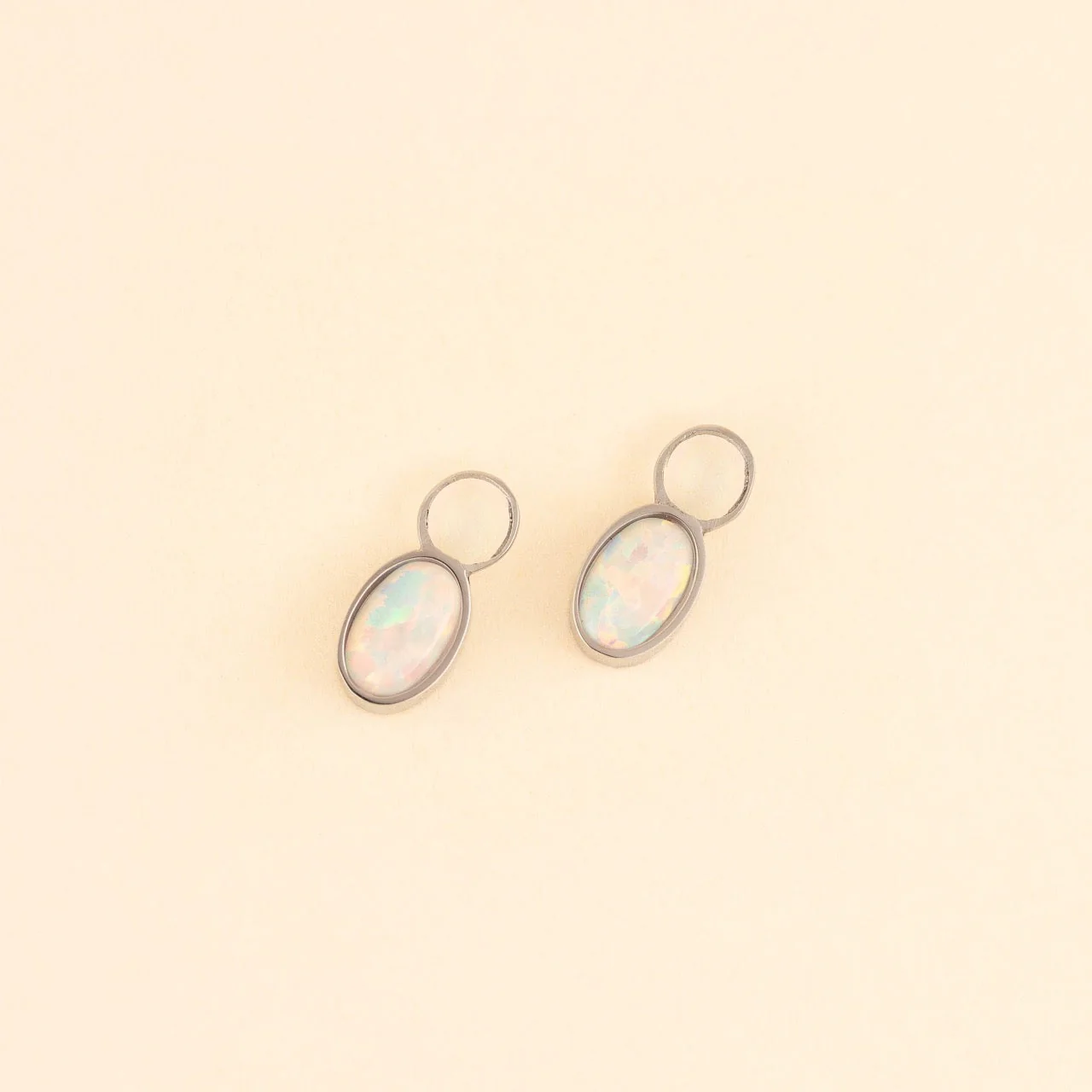 Opal Huggie Hoop Charms - Image 2