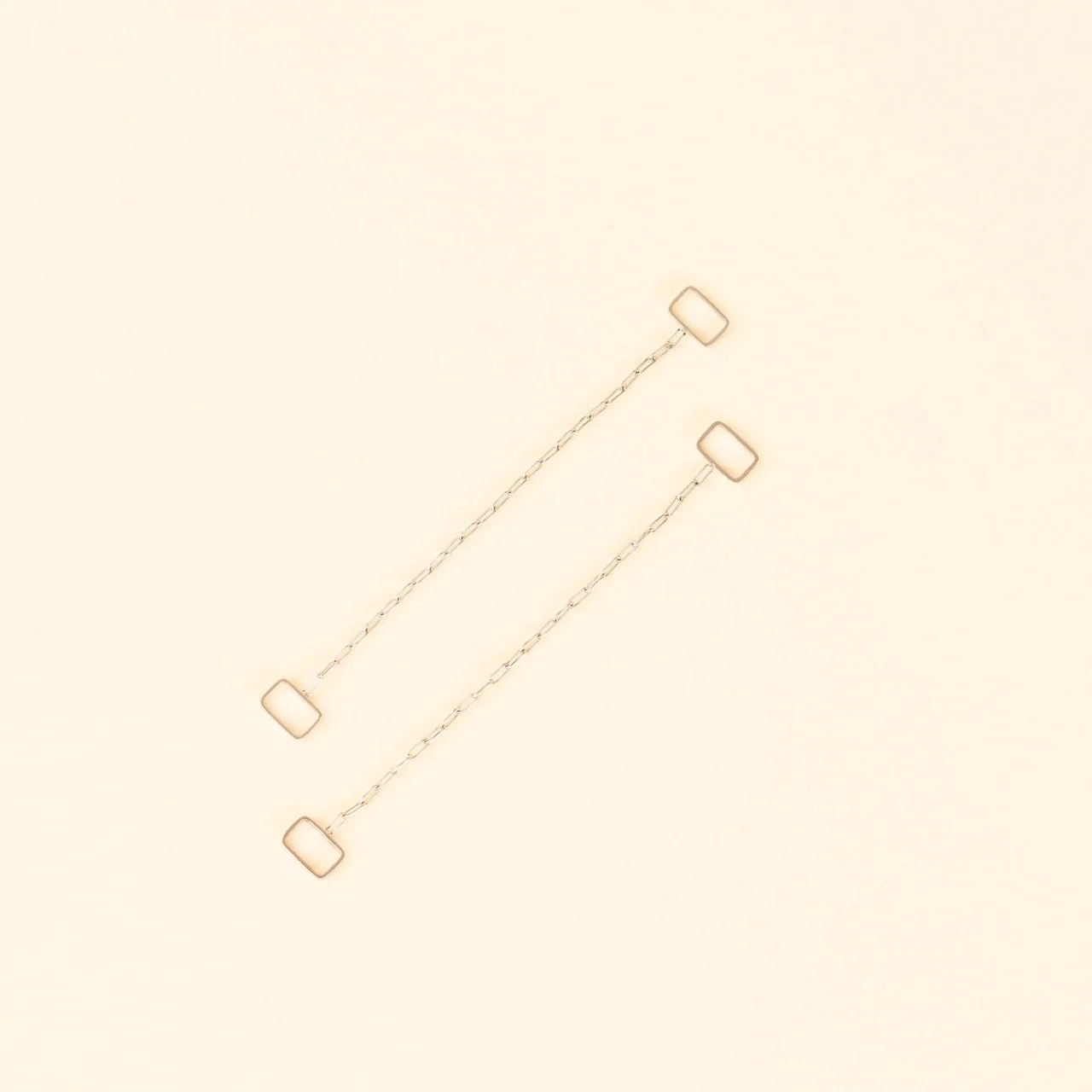 Paperclip Chain Huggie Hoop Chains - Image 12