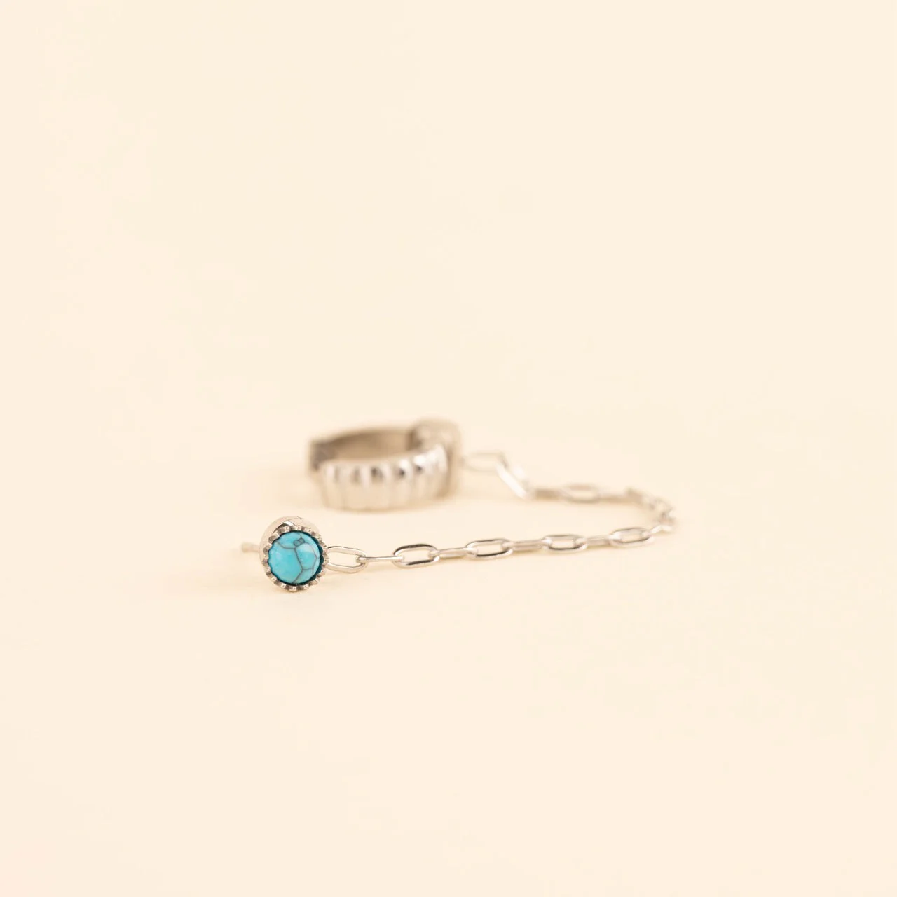 Paperclip Chain Huggie Hoop Chains - Image 17