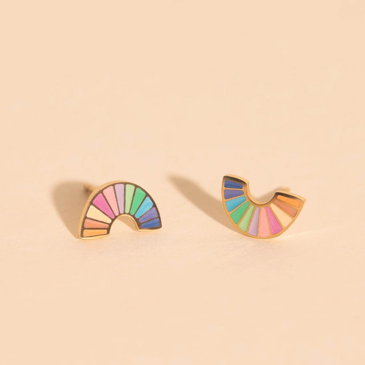 Pastel Rainbow Stud Earrings - Image 6