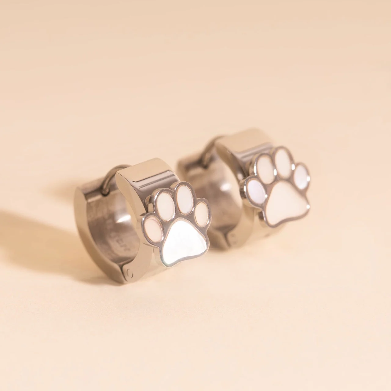 Paw Print Super Chunky 3D Huggie Hoop Earrings