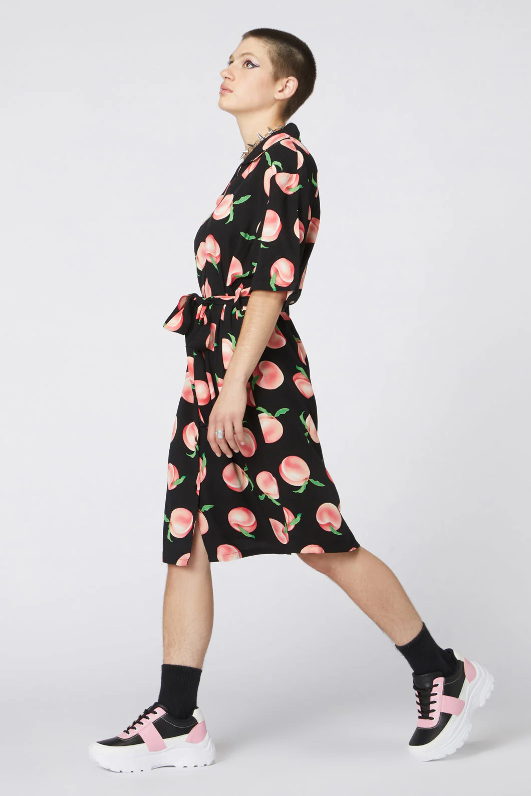 Peachy Viscose Shirt Dress - Image 5