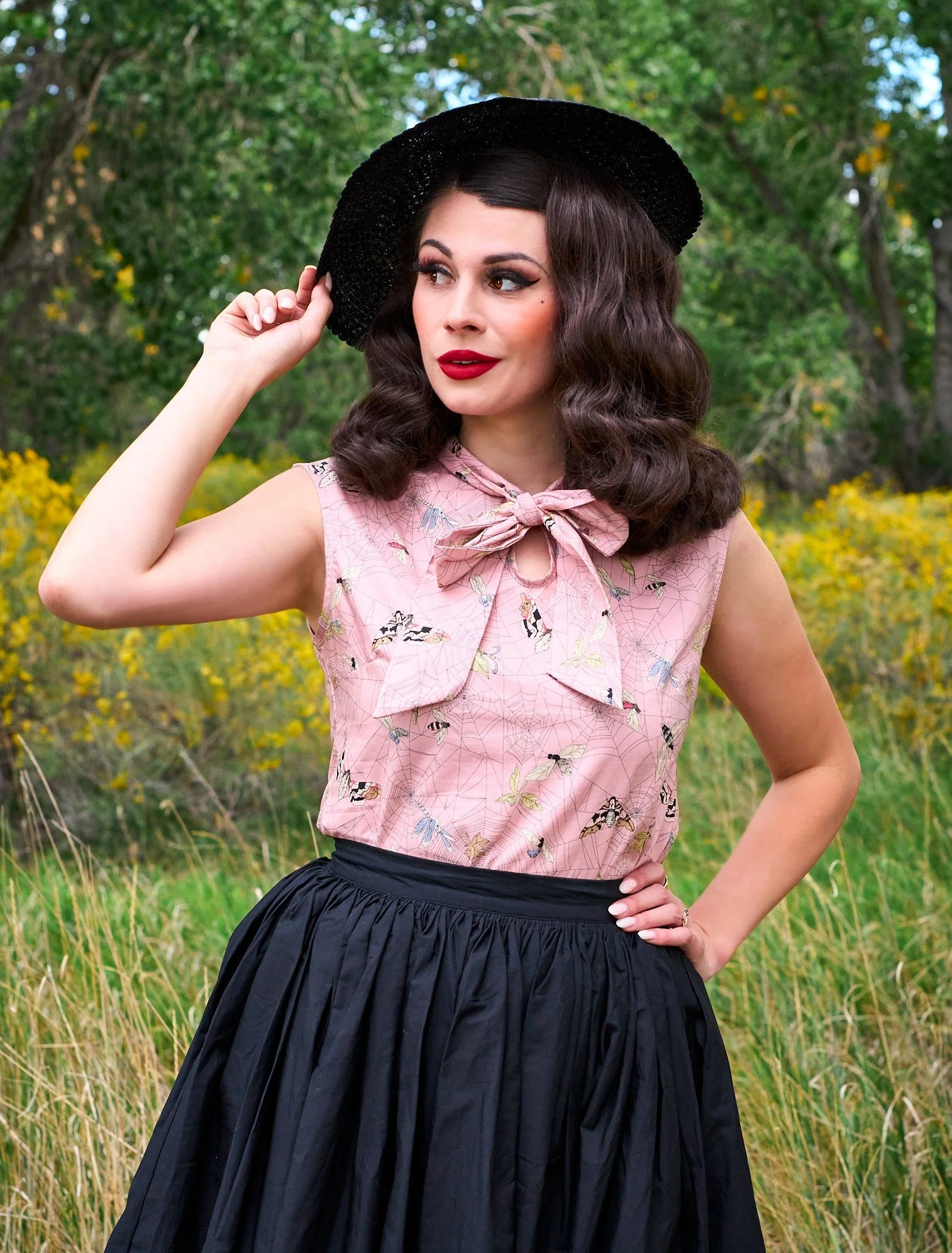 Peggy Swing Skirt in Black - Image 4