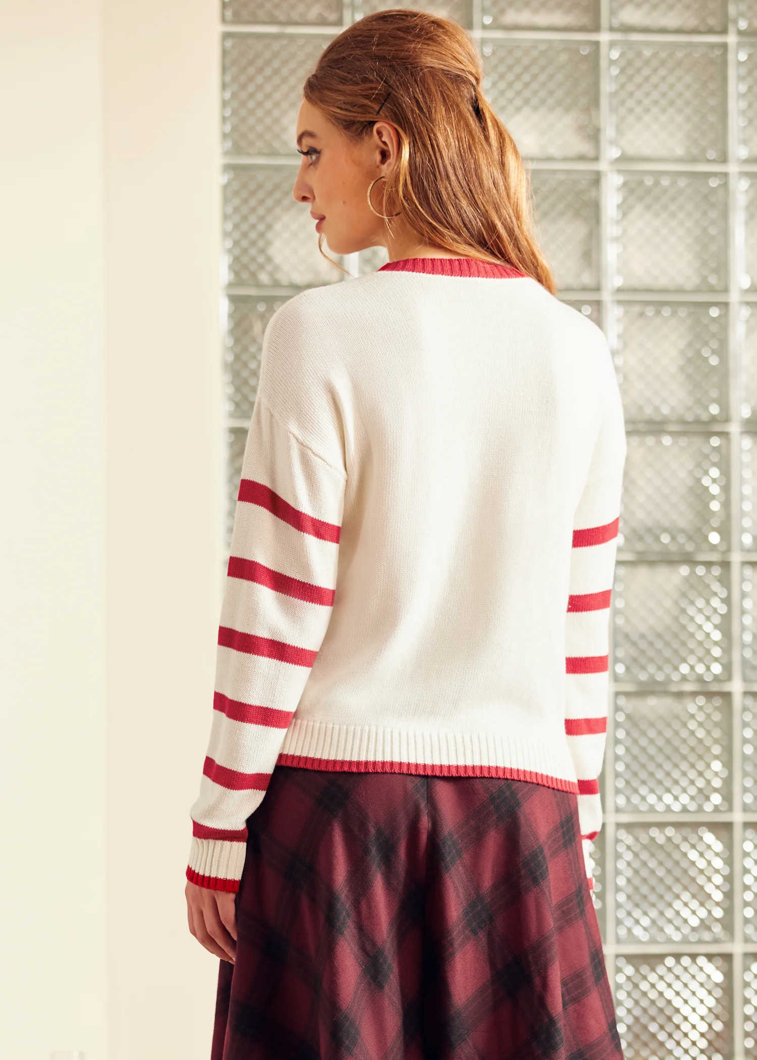 Timeless Striped Tapestry Crewneck Sweater - Image 3