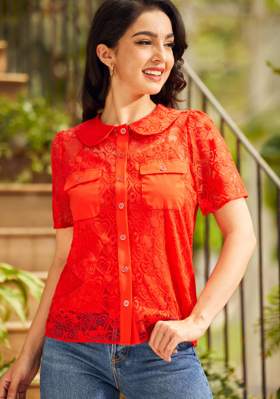 Heart Throb Button-Up Top (Final Sale) - Image 3