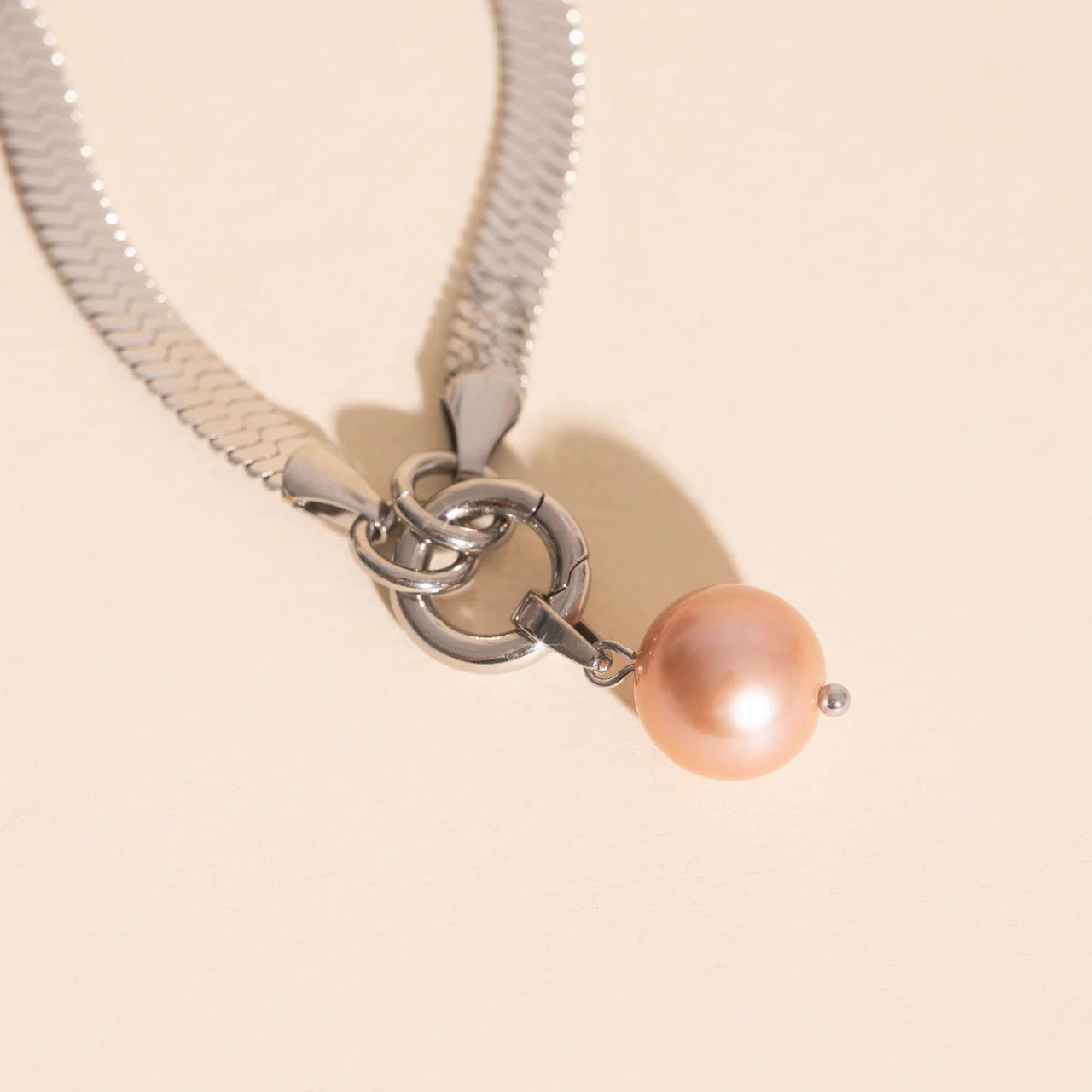 Pink Pearl Necklace Charm - Image 5