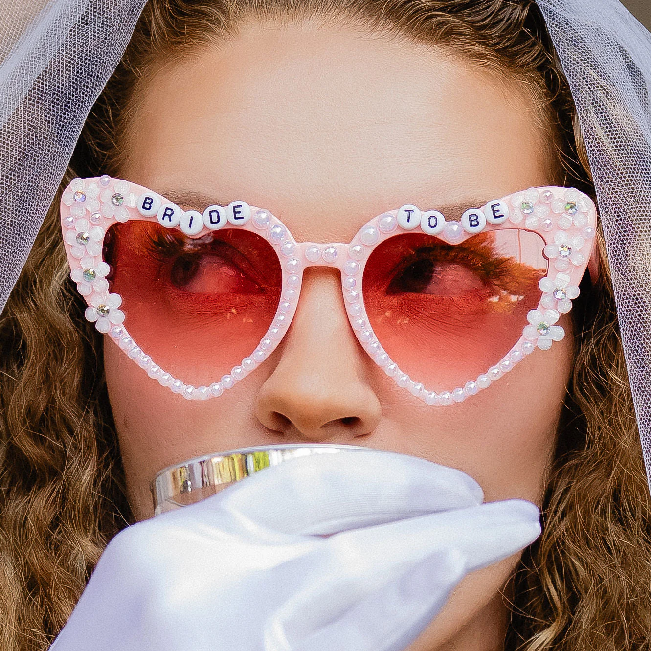 PINK PETAL Bride to Be Sunglasses