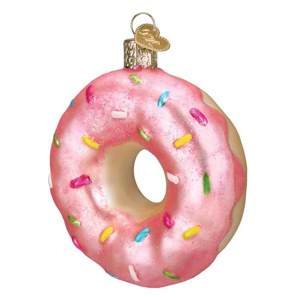 Pink Sprinkles Donut Ornament - Image 2