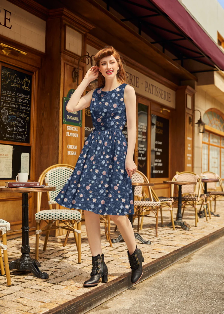 Planets Vintage Dress - Image 2