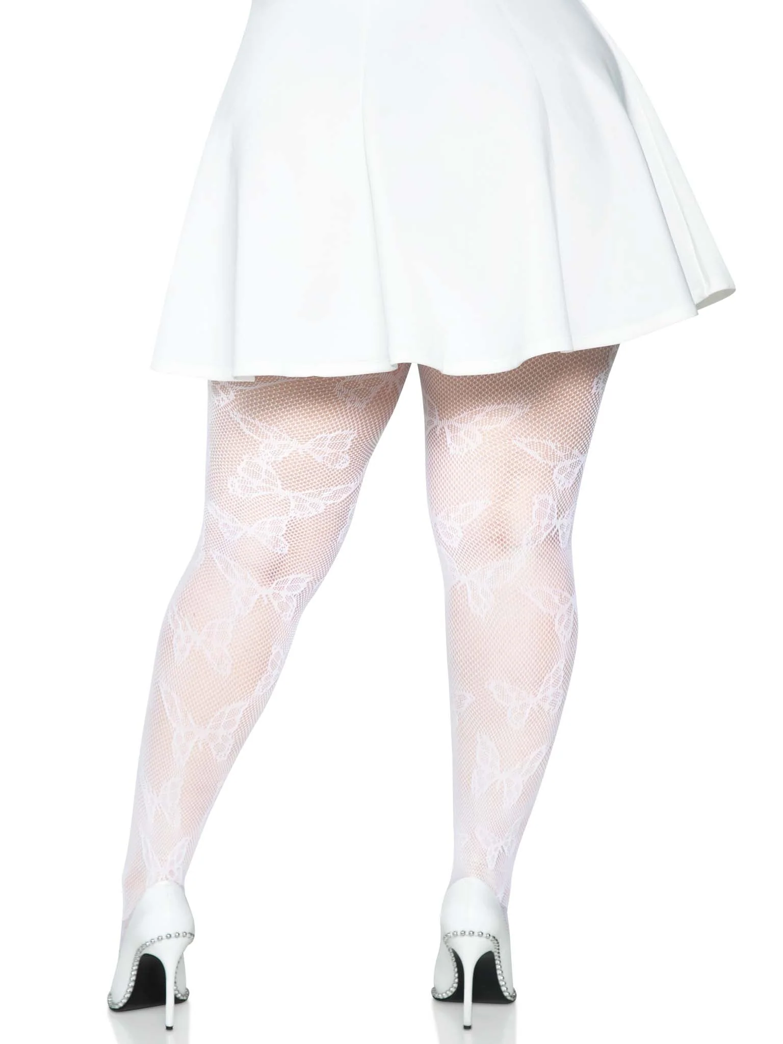 Plus Butterfly Fishnet Tights - Image 4